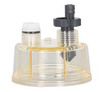 R12T Marine Oil Water Separator Filter Bowl, Replacement Filter Cup for Boat Fuel System, Transparent ABS Filter Housing with Automatic Drain, Fits Original Equipment Mounting for