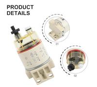 R12t Marine Spin-on Fuel Filter Water Separator Having 10 Μm Filtration 15 GPH Flow Rate Aluminum/Copper Construction Compatible Having Racor Systems Kubota Z482 Caterpillar C0.5