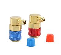 R134a AC Quick Couplers | High Flow Brass Connectors for Car Refrigerant Charging | 1/4 Inch SAE Hose Fitting Adapters | Automotive AC Repair Kit Accessories