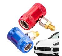 R134A Adapter Fittings - R1234Yf to R134A Quick Coupler Conversion Kit | High & Low Side Adjustable AC Fittings | Professional Car Air Conditioning Charging Tool for SUV and Trucks