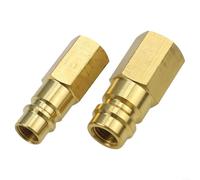 R134a Air Conditioner Adapter 2pcs Kit with 1/4 SAE Female Thread for Converting High and Low Pressure Connections in Automotive AC Systems