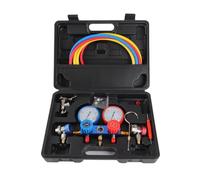 R134a Air Conditioning Refrigerant Manifold Set, 1.5m Charging Hoses - Accurate Dual Gauges, Eco - Friendly Sealing, Auto Air - Con Maintenance