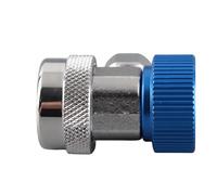 R134a and R1234yf Dual Pressure Quick Connect Adapter for Automotive AC Systems Blue Low Pressure Coupler with A2L Refrigerant Certification
