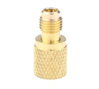 R134A Brass Adapter Fitting, 1/4" SAE Male to 1/2" ACME Female Acme Refrigerant Tank Adapterr with Valve Core, Fits for AC Refrigerant System