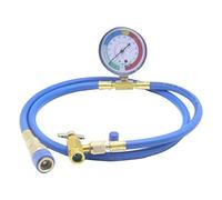 R134A Car AC Refrigerant Charge Hose Kit, R134a Charging 59'' Hose with Gauge and R134A Can Tap Valve, R134A Low Side Adapter, for R134A R12 or R22 refrigerant Ac Charge Kit