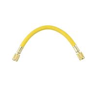R134A Charge Hose, 25cm High Pressure 600 PSI, 3000 PSI Burst Pressure, 1/4 SAE Thread H25B1414FF & H25B1412FF, Yellow, for Automotive A/C Refrigerant Charging