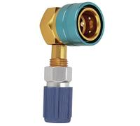 R134a Hose Adapter - Brass AC Connector Fitting with Threaded End, Recharge Kit Replacement Part | Hose Adapter Designed for A/C System Maintenance, Manual Fitting for High Low Side Ports