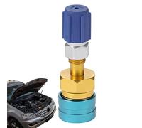 R134a Hose Adapter - Brass AC Connector Fitting with Threaded End, Recharge Kit Replacement Part | Hose Adapter Designed for A/C System Maintenance, Manual Fitting for High Low Side Ports