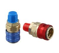 R134a Quick Connector Car AC Air Conditioner Brass Zinc Alloy Auto Coupler with Rubber Seal High Pressure Easy Install