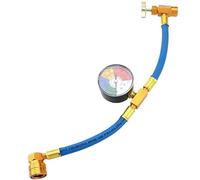 R134A Refrigerant Charging Hose with Gauge, Car AC Refrigerant Hoses, AC Recharge Hose Fits for Car Air Conditioning Recharge