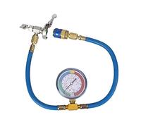 R134A Refrigerant Recharge Hose Car Air Conditioning Repair Kit with Gauge Adapter Multifunctional Refrigerant Charging Pipe for Automotive AC System Brass Material