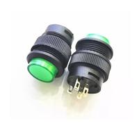 R16-503 Button Switch Power Reposition Self-locking Round Green 4 Pin 2 16mm 250V 3A 1/5/10Pcs(Green LED 4P Lock,1PCS)