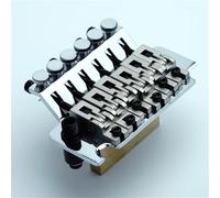 R2 42mm Copper Six String Electric Guitar Double Locking Tremolo Bridge R3 43mm Chrome Beginner Guitar Bridge(Chrome R3)