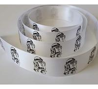 R2-D2 Star Wars Ribbon 25mm Wide Satin Ribbon Available in Various Lengths (10 Metres)