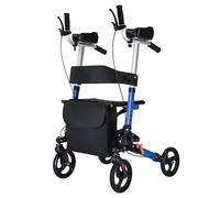 R2 Foldable and Lightweight Rollator with Seat, Narrow Walkers for Home, Walking Aid Rollator for Seniors, Foldable, Equipped with Adjustable Forearm Rests, Maximum Load 100 kg, 5 Years Support