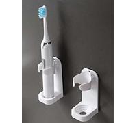 R23 2x Electric Toothbrush Holder Wall Mounted, Self Adhesive, No Drilling Stand for Bathroom, Organizer, Universal Fits All