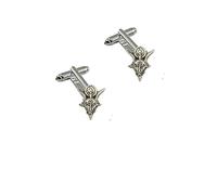 R240 Baphomet Pair of Cufflinks Made from Fine English Modern Pewter Posted by US Gifts for All 2016 from Derbyshire UK