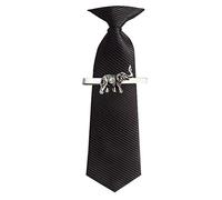 R252 Lucky Elephant Made from Fine English Modern Pewter on a Tie Clip (Slide) Posted by US Gifts for All 2016 from Derbyshire UK