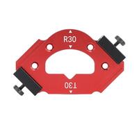 R30 T30 Radius Chamfer Template, Inner and Outer Corner Trimming Jig for Woodworking, Aluminum Alloy Round Corner Guide with Clear Markings for Furniture Making Projects