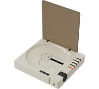 R300 CD Player Portable Blue-tooth Desktop Retro CD Players for Home,Without Speakers, Rechargeble Battery Small Compact Vintage CD Player,SPDIF Out white