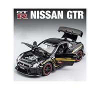 (R35 Black) 1:32 Nissan GTR R34 GT-R R35 Fast & Furious Alloy Car Model Sound and Light Pull Back Children's Toy