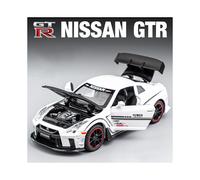 (R35 White) 1:32 Nissan GTR R34 GT-R R35 Fast & Furious Alloy Car Model Sound and Light Pull Back Children's Toy