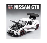 (R35 White) 1:32 Nissan GTR R34 GT-R R35 Fast & Furious Alloy Car Model Sound and Light Pull Back Children's Toy