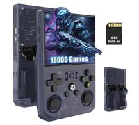 R36 MAX Retro Handheld Game Console with 128GB TF Card, 22000+ Preloaded Games, Portable Gaming Device for Retro Gaming Enthusiasts, Supports over 40+ gaming platforms, 4.0 Inch IPS Screen (GRAY)