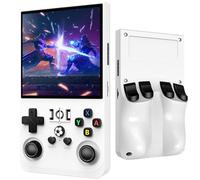 R36-Max Retro Handheld Games Console, Open Source Linux System, 30 Emulators 2W Games 4000mAh Battery, 3.5 Inch IPS Screen Handheld Console Handheld Emulator Console-White||64GB