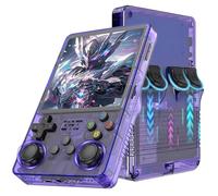 R36 Plus Retro Handheld Gaming Console-WiFi Version,15000+ Games 12 Emulator,4″ IPS OCA Screen Portable Video Game Console,Open Source Linux System,3000mAh Handheld Emulator Console (Purple-64G)