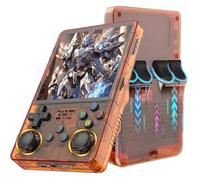 R36 Plus Retro Handheld Gaming Console-WiFi Version,21000+ Games 12 Emulator,4″ IPS OCA Screen Portable Video Game Console,Open Source Linux System,3000mAh Handheld Emulator Console (Orange-128G)