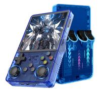R36 Plus Retro Handheld Gaming Console-WiFi Version,21000+ Games 12 Emulator,4″ IPS OCA Screen Portable Video Game Console,Open Source Linux System,3000mAh Handheld Emulator Console (Dark blue-128G)