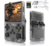 R36 Retro Handheld Game Console with 64GB Built-in 20,000+ Classic Video Games -Portable Gaming Console - Linux System - Rechargeable Battery - for Teens and Adults - Xmas Gift (Black)