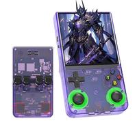 R36 Ultra Handheld Game Console Retro Gaming Console,15000+ Games 25 Emulators,Support Handle Connection,2.4G WIFI,4″ IPS OCA Screen,Open Source Linux System,Portable Video Game Consoles (Purple-64G)