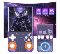 R36 Ultra Retro Handheld Game Console,20000+ Games,25 Emulators,4" IPS OCA HD Screen,Open Source Linux System,Retro Games Console Handheld Emulator,WIFI Online Battle & Handle Connection (Purple-128G)