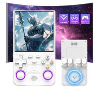R36 Ultra Retro Handheld Game Console,20000+ Games,25 Emulators,4" IPS OCA HD Screen,Open Source Linux System,Retro Games Console Handheld Emulator,WIFI Online Battle & Handle Connection (White-128G)