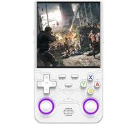 R36 Ultra Retro Handheld Game Console, with 64G Built-in 20000+ Games, 3000mAh Rechargeable, Support 20+ Simulators, Linux System, 4.0 Inch IPS Screen Portable Pocket Arcade (White)