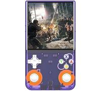 R36 Ultra Retro Handheld Game Console, with 64G Built-in 20000+ Games, 3000mAh Rechargeable, Support 20+ Simulators, Linux System, 4.0 Inch IPS Screen Portable Pocket Arcade (Transparent Purple)