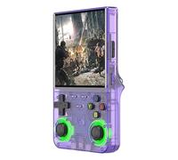 R36 Ultra Retro Handheld Game Console with Open Source Linux System,4.0-Inch IPS Screen,64G/128G TF Card Contains 15,000+/30000+ Games,WIFI-enabled,Retro Games Handheld Emulator Console Purple