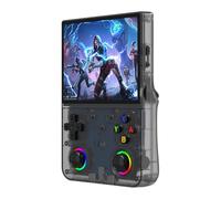 R36 Ultra-X Retro Handheld Game Console, with 64G Built-in 20000+ Games, 3000mAh Rechargeable, Support 20+ Simulators, Linux System, 4.5 Inch IPS Screen Portable Pocket Arcade (Transparent Green)