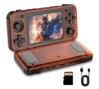 R36H Retro Handheld Gaming Console,15000+ Games with Open Source Linux System,23+Emulators,3.5-Inch IPS Screen Portable Game Console,2500mAh Battery,Exclusive horizontal,Gifts for Adult (Orange64G)