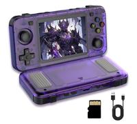 R36H Retro Handheld Gaming Console,15000+ Games with Open Source Linux System,23+Emulators,3.5-Inch IPS Screen Portable Game Console,2500mAh Battery,Exclusive horizontal,Gifts for Adult (Purple64G)