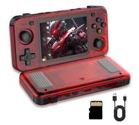 R36H Retro Handheld Gaming Console,15000+ Games with Open Source Linux System,23+Emulators,3.5-Inch IPS Screen Portable Game Console,2500mAh Battery,Exclusive horizontal,Gifts for Adult (Red64G)
