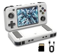 R36H Retro Handheld Gaming Console,15000+ Games with Open Source Linux System,23+Emulators,3.5-Inch IPS Screen Portable Game Console,2500mAh Battery,Exclusive horizontal,Gifts for Adult (White128G)