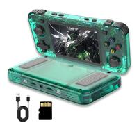 R36H Retro Handheld Gaming Console,15000+ Games with Open Source Linux System,23+Emulators,3.5-Inch IPS Screen Portable Game Console,2500mAh Battery,Exclusive horizontal,Gifts for Adult (Green128G)