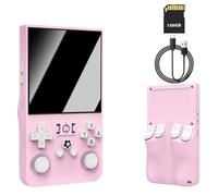 R36MAX-2025 New Retro Handheld Game Console with 128GB, 4.0 Inch IPS Screen, Open Source Linux System, Portable Video Gaming Console Built-in 21000+ Classic Games for Adults, Teens Gamers (Pink)
