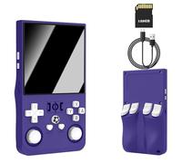 R36MAX-2025 New Retro Handheld Game Console with 128GB, 4.0 Inch IPS Screen, Open Source Linux System, Portable Video Gaming Console Built-in 21000+ Classic Games for Adults, Teens Gamers (Purple)