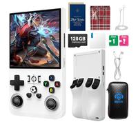 R36MAX 2025 Retro Handheld Game Console, 4.0" 4K HD IPS Screen, Open Source Linux System, 18000+ Preloaded Games, 64GB Memory, 4000mAh Battery - Portable Gaming Console for Adults (White 128Gb)