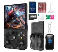 R36MAX 2025 Retro Handheld Game Console, 4.0" 4K HD IPS Screen, Open Source Linux System, 18000+ Preloaded Games, 64GB Memory, 4000mAh Battery - Portable Gaming Console for Adults (Black 64Gb)