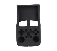 R36MAX Case Retro Handheld Game Console Cover - Washable Silicone Shock-resistant Skin(Black)